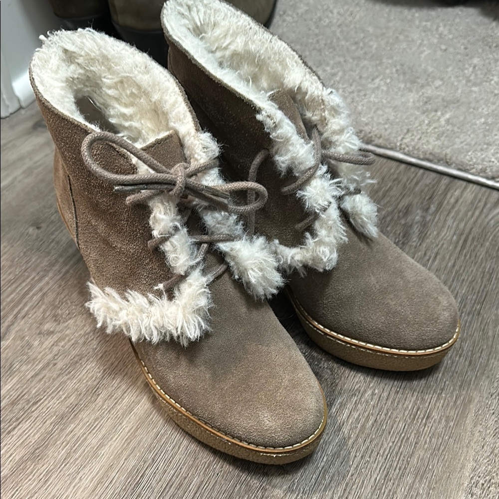 Cozy Tan Suede Ankle Boots